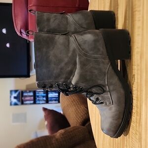 Maurices Cece Gray Combat Boots